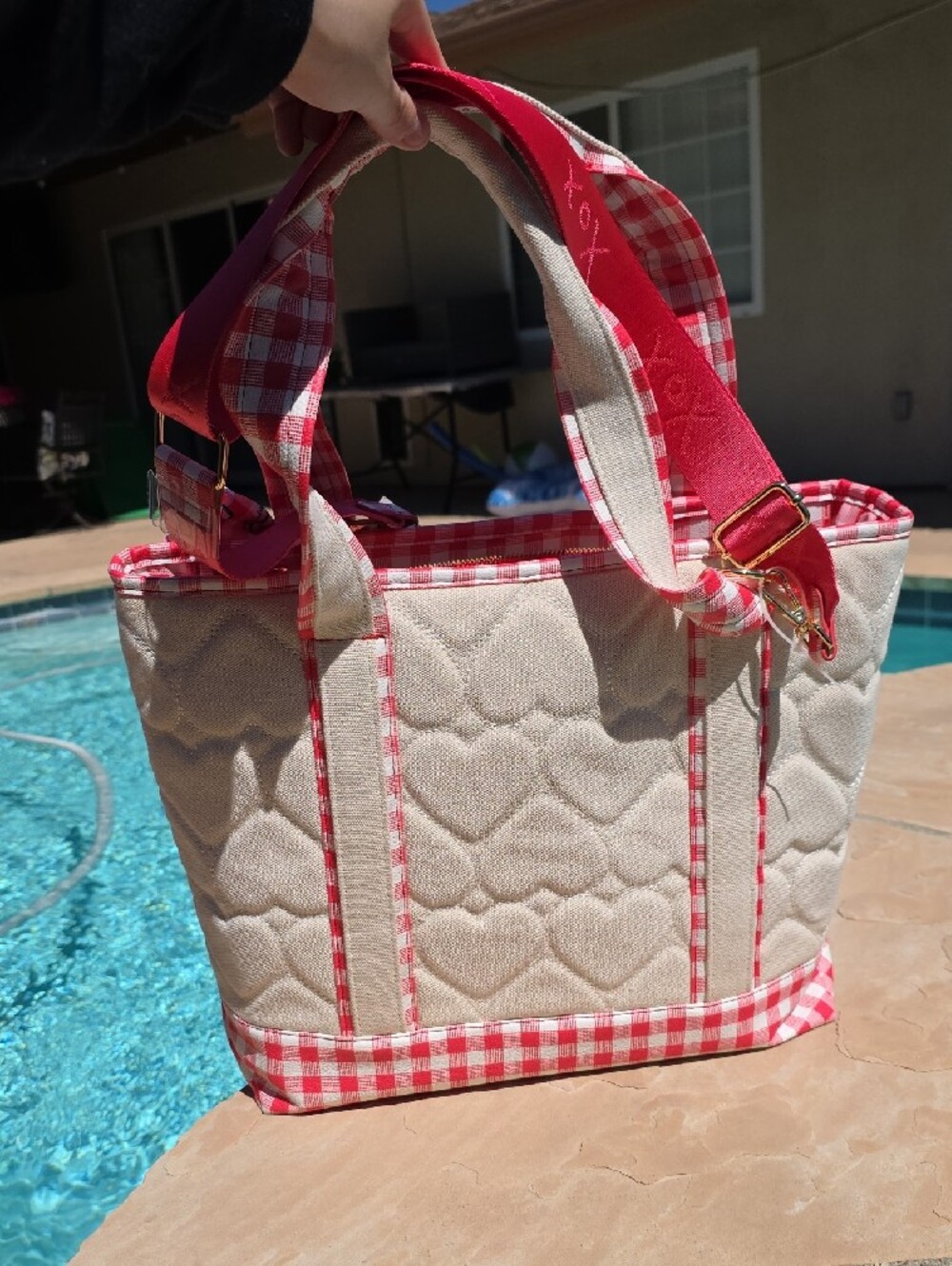Betsey Johnson Beige & Pink Watermelon Laptop Bag 🍉 - Picture 3 of 9